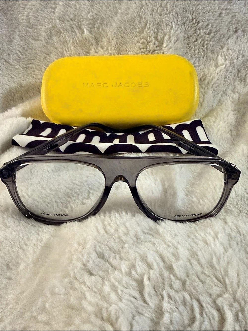 Marc Jacobs Marc 641 KB7 145 Gray Acetate Eyeglasses Brandi New